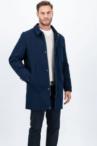  <b>Fynch Hatton</b>, Sötétkék bélelt ballonkabát modern fit fazon