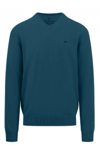  <b>Fynch Hatton</b>, 100% pamut pulóver- V - nyakú